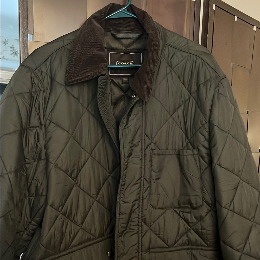 Coach Green Lightweight Quilted Jacket